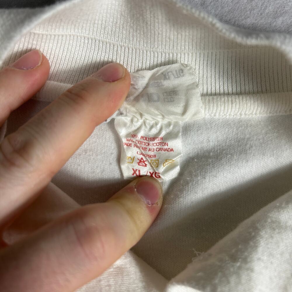 Vintage 90s Spider Bay Marina Little Current Polo Shirt, White Single Stitch, XL - Picture 9 of 13